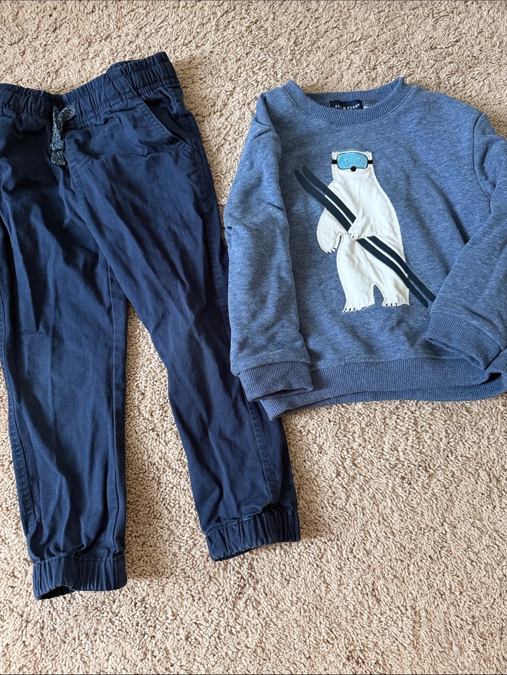 Andy & Evan Navy Winter Polar Bear Ski Set